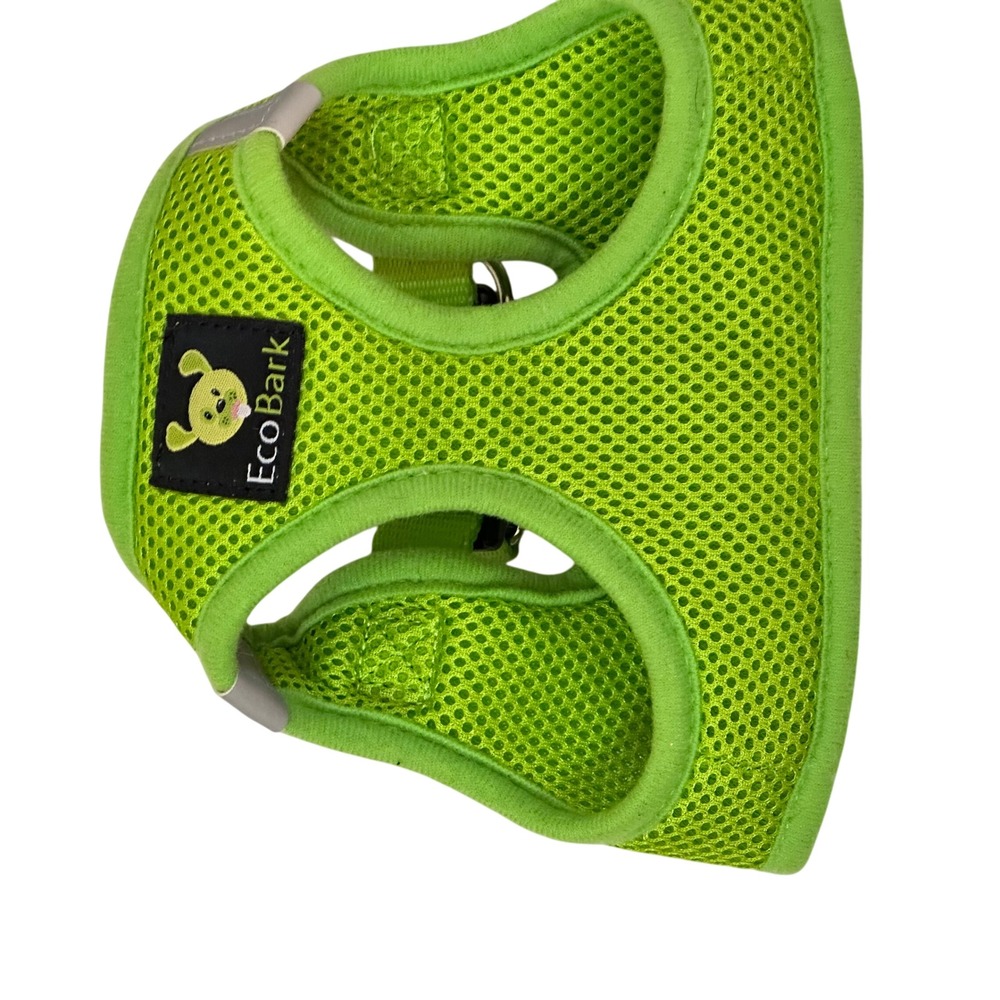 EcoBark Dog Harness Small Green Mesh Padded Comfort Step-In Adjustable Pet Vest